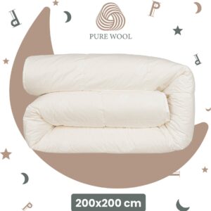 Sleep Comfy - Premium 4-seizoenen Wollen Dekbed | 200x200 cm - 30 dagen Proefslapen - 100% Zuiver Australische Scheerwol - Anti Allergie Dekbed - Comfort & Ademend - 3 in 1 - Tweepersoons Dekbed - Zomerdekbed & Winterdekbed (8720813992102)