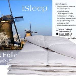 iSleep Dekbed - Enkel - 15% Dons (Warmteklasse 2) - Tweepersoons - 200x200 cm (8721067000810)