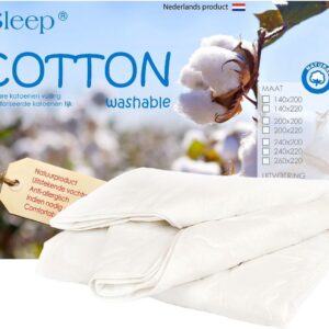 iSleep Zomerdekbed Katoen Wasbaar - 100% Katoen - Tweepersoons - 200x200 cm (8721067000995)