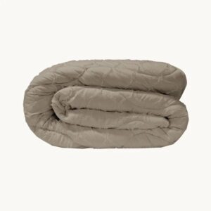 Decoware Dekbed zonder Overtrek - Eazydekbed - Hoesloos Dekbed Wasbaar - Incl. Kussensloop - All Season - Easy Tufted Curve Taupe - 200x200 cm (8720929066223)