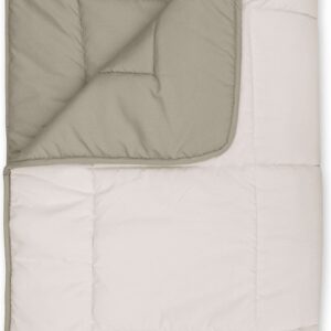 Travel Textiles Reisbed in Tas Set - Dekbed - Hoeslakens - Reisbenodigdheden - 100% Katoen - Zand & Taupe - 240x200 cm (8719023655563)