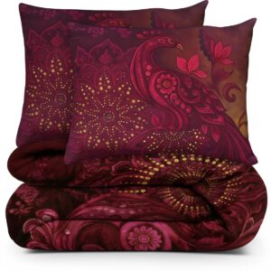 Decoware Dekbed zonder Overtrek - Easy dekbed - Hoesloos Dekbed Wasbaar - Incl. Kussensloop - All Season - Ornamental Elegance - 200x200 (8717752113293)