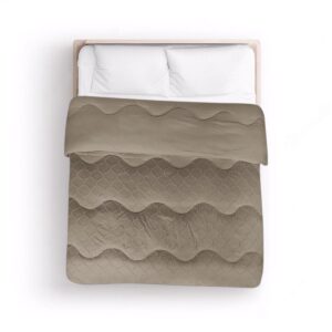 Easy Dekbed Tufted Curve - Taupe - 240x200 cm (8717752106509)