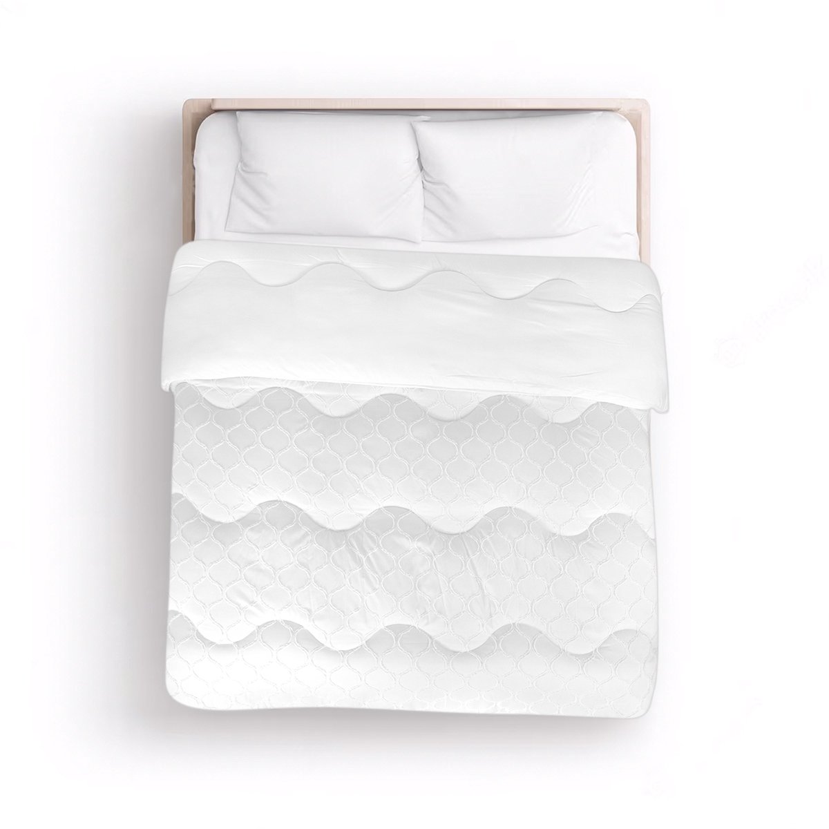 Zydante® Eazzzy Dekbed Tufted Curve - 200x200 cm - Wit (8717752106455)