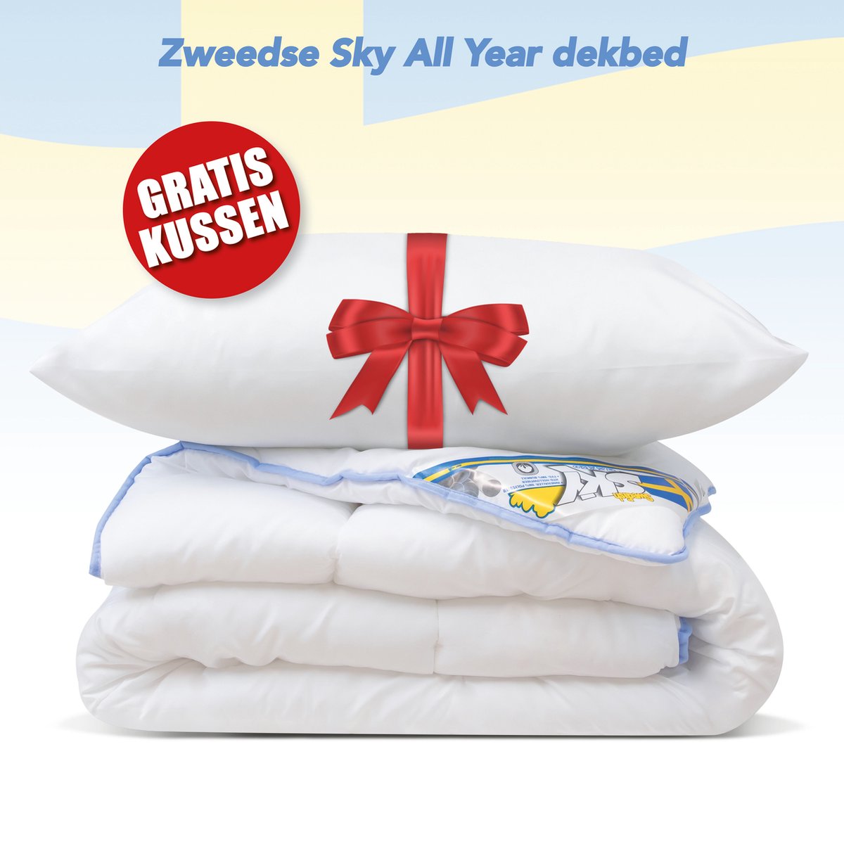 All Year dekbed + 1 Hoofdkussen - Tweepersoons - Dekbed Set - 200x200 cm (6097109689681)