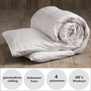 Dekbed - Wellbed Supreme - 4 seizoenen - ganzendons - 1 persoons - 4 seizoenen - Anti Allergie - 140x200 cm (7439627442444)