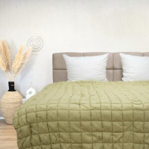 HappyBed Wasbaar dekbed zonder overtrek 200x200 - Bedrukt dekbed zonder hoes - Hoesloos Dekbed met Print - All year dekbed enkel - Tweepersoonsdekbed - Green (8717752110759)