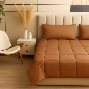 SimplyDream Dekbed Zonder Overtrek - Inclusief Kussensloop - Bruin - 200x200 - Wasbaar - 4 seizoenen - 30 dagen proefslapen (8721325528155)