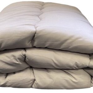 Topmerk - Luxe en makkelijk dekbed zonder overtrek - Hoesloos 2 persoons dekbed 200x200 cm - Anti-allergisch & hygiënisch - Wasbaar op 60°C - Wolkenzacht en soepel - Taupe-grijs - All Year comfort zomerdekbed & winterdekbed - 2e kans (6097107383321)