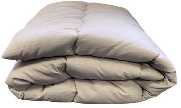 Topmerk - Luxe en makkelijk dekbed zonder overtrek - Hoesloos 2 persoons dekbed 200x200 cm - Anti-allergisch & hygiënisch - Wasbaar op 60°C - Wolkenzacht en soepel - Taupe-grijs - All Year comfort zomerdekbed & winterdekbed - 2e kans (6097107383321)