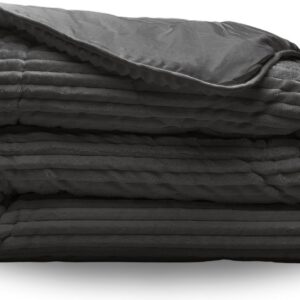 Zelesta Groovebed Anthracite 200x200 - Geribbeld Teddy Dekbedovertrek - 30 dagen proefslapen - Fluffy Dekbedovertrek - Wasbaar dekbed - Dekbed zonder overtrek (8721082879941)