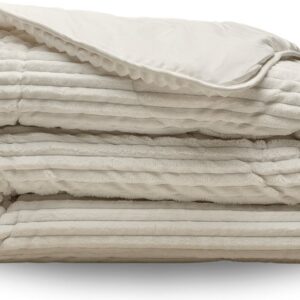 Zelesta Groovebed Cream 200x200 - Geribbeld Teddy Dekbedovertrek - 30 dagen proefslapen - Fluffy Dekbedovertrek - Wasbaar dekbed - Dekbed zonder overtrek (8721082879897)