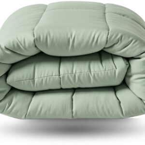 Zelesta Wonderbed Natural Green 200x200 - Katoenen dekbed zonder overtrek - Wasbaar dekbed - Hoesloos dekbed - 2 in 1 Dekbed met vaste overtrek (8721284916031)