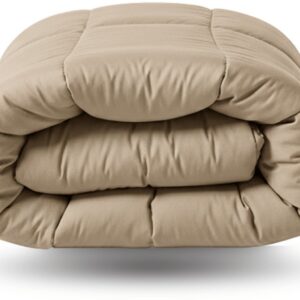 Zelesta Wonderbed Taupe Blush 200x200 - Katoenen dekbed zonder overtrek - Wasbaar dekbed - Hoesloos dekbed - 2 in 1 Dekbed met vaste overtrek (8721284916086)