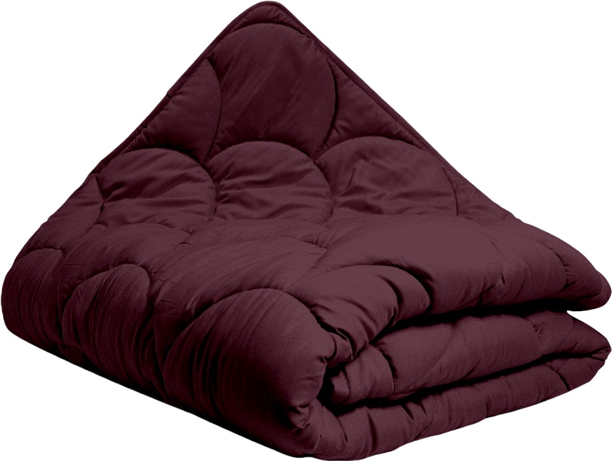 All in One Wasbaar Dekbed Easy 200x200 - Dekbed zonder overtrek - Hoesloos dekbed - Eazy dekbed - Gekleurd dekbed - All Year Winterdekbed & Zomerdekbed - Tweepersoons Dekbed - Burgundy- Dekbedden (8719727212673)
