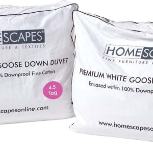 Homescapes Premium Donzen 4-Seizoenen Dekbed 200x200 cm - ≥70% Ganzendons - Warmteklasse 3+2 - Katoen 300TC - OEKO-TEX® & RDS - Wasbaar 40°C (5055967478480)