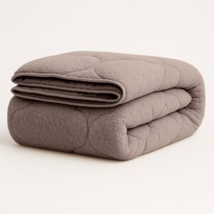 Y-NOT - Dekbed zonder overtrek 200x200 - Wasbaar - Teddy-soft - Taupe (8720791775940)