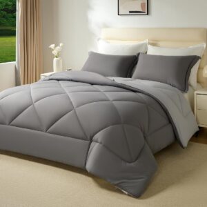 Dekbed Zonder Overtrek 200x200 cm - Winterdekbed Gewatteerd Microvezel - Inclusief 2 Kussenslopen 40x80 cm (6150536770701)