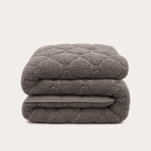 HappyBed Dekbed zonder overtrek 200x200 - Bedrukt dekbed zonder hoes - Hoesloos Dekbed met Print - Wasbaar - Tweepersoonsdekbed - Anthracite (8717752128082)