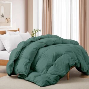 Dekbed 200x220 Tweepersoonsbed 4 Seizoenen | 420 GR/m² Wit Ganzendons en Veren Vulling | 100% Katoenen Hoes | Öko-Tex en RDS gecertificeerd | Donkergroen (6154438056086)