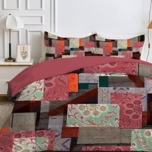 Tweepersoons Dekbed 200x220 cm - 4 Seizoenen Dekbed met Geometrisch Abstract Patroon - Inclusief 2 Kussenslopen (9101052684857)
