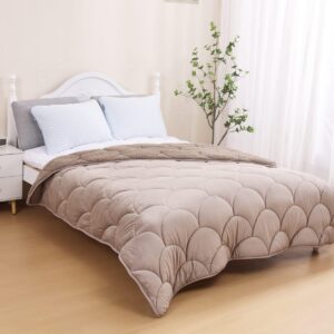 Velvet Sherpa Comfort Dekbed - 200x200 cm - Taupe - All Year (8721061610220)