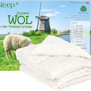 iSleep Wollen Zomerdekbed - Tweepersoons - 200x220 cm - Ecru (8721067001077)