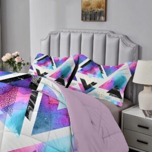 Dekbed Set - Donsdeken Kussenslopen - Alle Seizoenen Comfort - Geometrisch Patroon Omkeerbaar - 200x220 cm - Grijs (9101164820600)