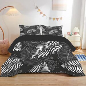 Dekbed Set - Zacht Beddengoed - Vier Seizoenen Slapen - Bedrukt Zonder Over Tijk - 200x220 cm - Zwart (9101164820907)