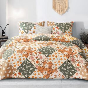 Dekbeddons 200x200 cm Oranje Geruit 4-Seizoenen Inclusief Kussenslopen (9101144947747)