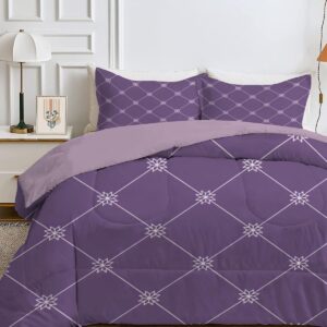 Dubbel Dekbed 200x200 cm met Hoeslopen - Omkeerbaar Zomer en Herfst Dekbed met Geometrisch Patroon (9101145500491)