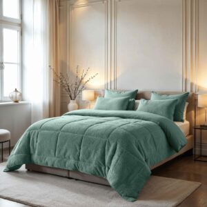 GTB® Dekbed 200x200 - Dekbedovertrek 200x200 Tweepersoons - Zomerdekbed - Groen - 200cm x 200cm x 4cm (6152722738786)
