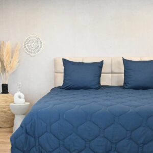 HappyBed 4 seizoenendekbed 200x200 - Tweepersoonsdekbed - Wasbaar dekbed zonder overtrek - Bedrukt dekbed zonder hoes - Hoesloos Dekbed met Print - Dark blue (8721001720552)