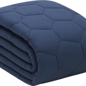 HappyBed Dekbed zonder overtrek 200x200 + instopstrook - Bedrukt dekbed zonder hoes - Hoesloos Dekbed met Print - Wasbaar - Tweepersoonsdekbed - Dark Blue (8721001725397)