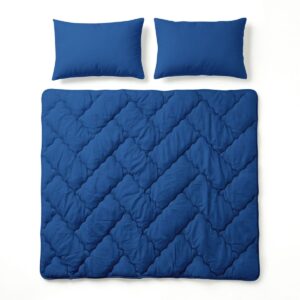 LILLA24 Dekbed zonder overtrek - Incl 2 kussenslopen - 200x200 cm - Wasbaar dekbed - All year hoesloos dekbed - Donkerblauw (8721001727766)