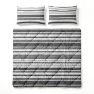 LILLA24 Dekbed zonder overtrek - Incl 2 kussenslopen - 200x200 cm - Wasbaar dekbed - All year hoesloos dekbed - Stripes (8721001727728)
