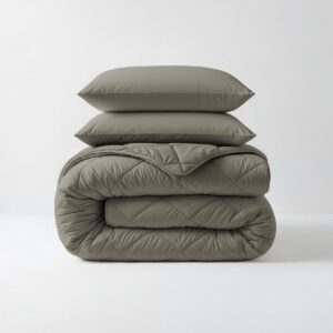 Sleeptime 2 in 1 Diamant Dekbed - Dekbed zonder Overtrek Inclusief Kussenslopen - 200x200 - Kaki (8720578173693)