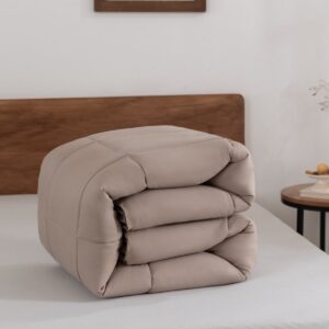 Snoozella ComfyBed 200x200 - Taupe - Dekbed zonder overtrek - Wasbaar dekbed - 30 nachten proefslapen - All season winterdekbed & zomerdekbed (6153446324385)
