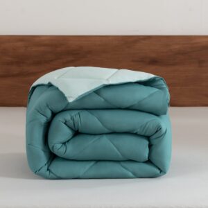 Snoozella ComfyBed Duo 200x200 - Olive Green - Dekbed zonder overtrek - Wasbaar dekbed - 30 nachten proefslapen - All season winterdekbed & zomerdekbed (6153450060033)