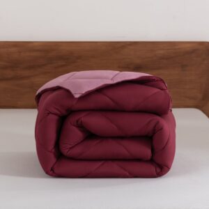 Snoozella ComfyBed Duo 200x200 - Wine Red - Dekbed zonder overtrek - Wasbaar dekbed - 30 nachten proefslapen - All season winterdekbed & zomerdekbed (6153444946930)