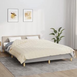 Thuys - Dekbed 200x200 - Dekbedovertrek 200x200 Tweepersoons - Zomerdekbed - 200cm x 200cm x 10cm - Crème (8721322407590)