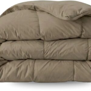 Zelesta Comfort Uni Natural Taupe 200x200 - Dekbed zonder overtrek - Wasbaar dekbed - Hoesloos dekbed - 2 in 1 Dekbed met vaste overtrek (8721284915881)