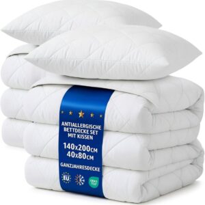 2-Delige Set Dekbedden All Season (140x200 cm) met Kussens - Zacht & Wasbaar (9101077062470)