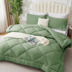 4-Seizoenen Dekbed Frans Bed 200x200 cm - Warm Microvezel - Groen (6154004724739)
