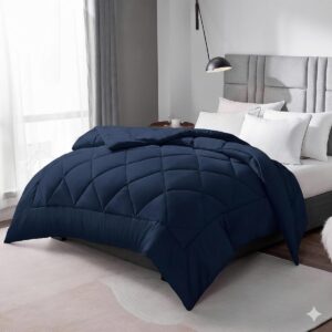 4-Seizoenen Dekbed Frans Bed 200x200 cm - Warm & Lichtgewicht Microvezel - Blauw (6153826550595)
