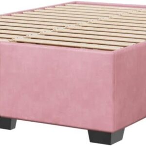 Bedframe Fluweel - Beddenframe - Slaapkamer Inrichting - Zachte Fluweel Afwerking - 140x200 cm - Roze (9101175491387)