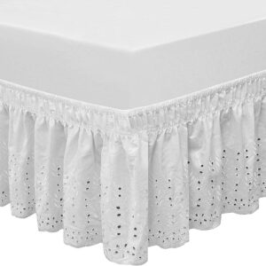 Bedrok - Bedrok met ruches - Slaapkamer decoreren - Elastische band - 200x200+38cm - Grijs (9101182956862)