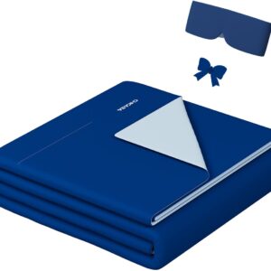 CHICASA Zomerdekbed 140x200 cm - Koelend & Licht - Dubbelzijdig - OEKO-TEX® Gecertificeerd - Antibacterieel - Machinewasbaar - Blauw (8711551921387)