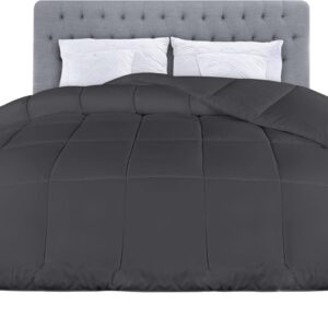 Dekbed - Alle Seizoenen Dekbed - Heerlijk Slapen - Doorgestikt met Vierkante Vakken - 200x200 cm - Grijs (9101166627320)