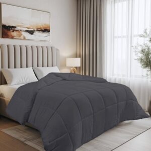 Dekbed met Hoektabs 200x200 cm - Microfiber Zacht Tweepersoons Winter Dekbed Alternatief (Grijs) (9101022598955)